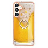 Ring Holder kryt Electroplating na Samsung Galaxy S24 Plus 5G - Draft Beer