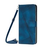 Peňaženkové kožené puzdro Triangle na Samsung Galaxy S24 Plus 5G - Modrá