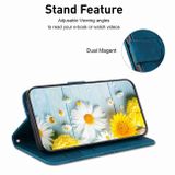 Peňaženkové kožené puzdro Lily na Motorola Edge 40 Pro - Tmavo modrá