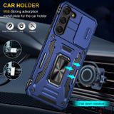 Kryt Folding Magnetic Holder Armor na Samsung Galaxy S24 5G - Námornícka modrá