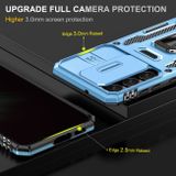 Kryt Folding Magnetic Holder Armor na Samsung Galaxy S24 5G - Svetlo modrá