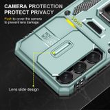 Kryt Folding Magnetic Holder Armor na Samsung Galaxy S24 Plus 5G - Alpská zelená