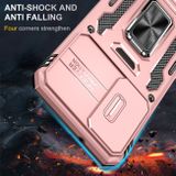 Kryt Folding Magnetic Holder Armor na Samsung Galaxy S24 Plus 5G - Ružové zlato