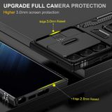 Kryt Folding Magnetic Holder Armor na Samsung Galaxy S24 Ultra 5G - Čierna