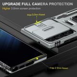 Kryt Folding Magnetic Holder Armor na Samsung Galaxy S24 Ultra 5G - Sivá