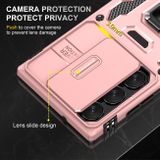 Kryt Folding Magnetic Holder Armor na Samsung Galaxy S24 Ultra 5G - Ružové zlato