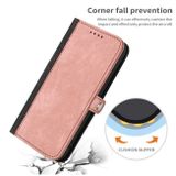 Peňaženkové kožené puzdro Side Buckle na Samsung Galaxy A25 5G - Ružová