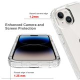 Obojstranný Gumený kryt Shockproof na iPhone 15 Pro Max - Transparent