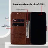 Peňaženkové kožené puzdro Oil na Samsung Galaxy A24/A25 5G - Hnedá