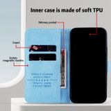 Peňaženkové kožené puzdro Oil na Samsung Galaxy A24/A25 5G - Svetlo modrá