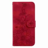 Peňaženkové kožené puzdro Lily na Xiaomi Redmi Note 12S - Červená