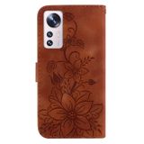 Peňaženkové kožené puzdro Lily na Xiaomi 12 Pro - Hnedá