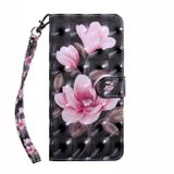 Peňaženkové 3D puzdro na iPhone 15 - Pink Flower
