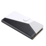 Peňaženkové kožené puzdro TRICOLOR na iPhone 15 Pro Max - Čierna