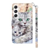 Peňaženkové 3D puzdro na Samsung Galaxy S24 5G - Two Loving Cats