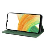 Peňaženkové kožené puzdro Splicing na Samsung Galaxy A25 5G - Zelená