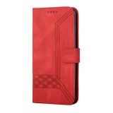 Peňaženkové kožené puzdro Cubic na Samsung Galaxy A25 5G - Červená