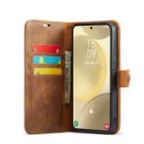 Multifunkčné peňaženkové puzdro DG.MING Detachable na Samsung Galaxy S24 Plus 5G - Hnedá