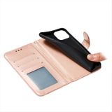Peňaženkové kožené puzdro LACE FLOWER na iPhone 15 Plus - Ružovozlatá