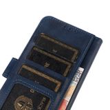 Peňaženkové kožené puzdro Cow na Motorola Moto G04/ G24 - Modrá