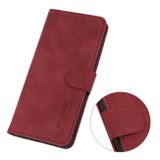 Peňaženkové kožené puzdro KHAZNEH Matte na Motorola Edge 40 Neo - Červená