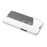 Knižkové puzdro Electroplating Mirror na iPhone 12/12 Pro - Strieborná