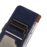 Peňaženkové kožené puzdro Genuine Leather na Motorola Moto G04/ G24 - Modrá