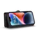Multifunkčné peňaženkové puzdro CaseMe na iPhone 15 Plus - Čierna