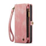 Multifunkčné peňaženkové puzdro CaseMe na iPhone 15 Plus - Ružová