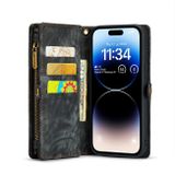 Multifunkčné peňaženkové puzdro CASEME na iPhone 15 Pro - Čierna