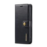 Peňaženkové kožené puzdro DG.MING na iPhone 15 Plus - Čierna