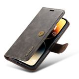Multifunkčné peňaženkové puzdro DG.MING na iPhone 15 Pro - Šedá