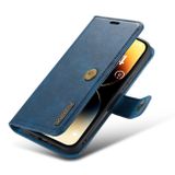 Peňaženkové kožené puzdro DG.MING na iPhone 15 Pro Max - Modrá
