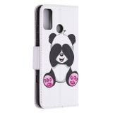 Peňaženkové kožené puzdro na Honor 9X Lite - Shy Panda