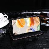 Peňaženkové kožené puzdro na LG K61 - Coffee