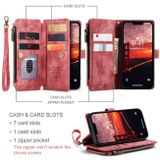 Multifunkčné peňaženkové puzdro CASEME Detachable na iPhone 15 Plus - Červená