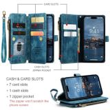 Multifunkčné peňaženkové puzdro CASEME C30 na iPhone 15 Pro - Modrá
