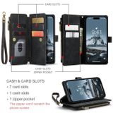 Multifunkčné peňaženkové puzdro CASEME C30 na iPhone 15 Pro - Čierna