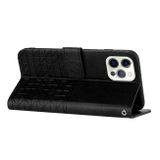 Peňaženkové kožené puzdro RHOMBIC na iPhone 15 Pro Max - Čierna