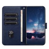 Peňaženkové kožené puzdro RHOMBIC na iPhone 15 Pro Max - Modrá