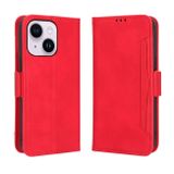 Peňaženkové kožené puzdro Calf na iPhone 15 Pro - Červená