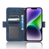 Peňaženkové kožené puzdro Calf na iPhone 15 Pro - Modrá