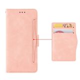 Peňaženkové kožené puzdro Calf Texture na iPhone 15 Plus - Ružová