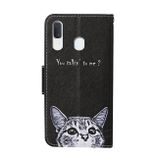 Peňaženkové Kožené puzdro na Samsung Galaxy A20e - Cat