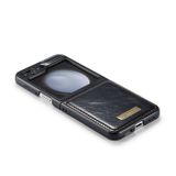 Kožený kryt CaseMe Business na Samsung Galaxy Z Flip 5 - Čierna