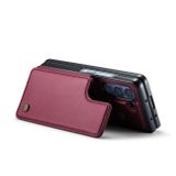 Peňaženkové kožené puzdro CaseMe RFID na Samsung Galaxy Z Fold5 - Vínovo červená