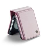 Peňaženkové kožené puzdro CaseMe Anti-Theft na Samsung Galaxy Z Flip 5 - Ružová
