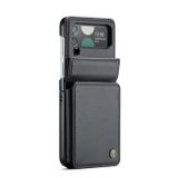 Peňaženkové kožené puzdro CaseMe Business na Samsung Galaxy Z Flip4 - Čierna
