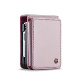 Peňaženkové kožené puzdro CaseMe Business na Samsung Galaxy Z Flip4 - Ružová