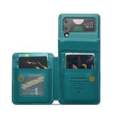 Peňaženkové kožené puzdro CaseMe Business na Samsung Galaxy Z Flip4 - Zelená
